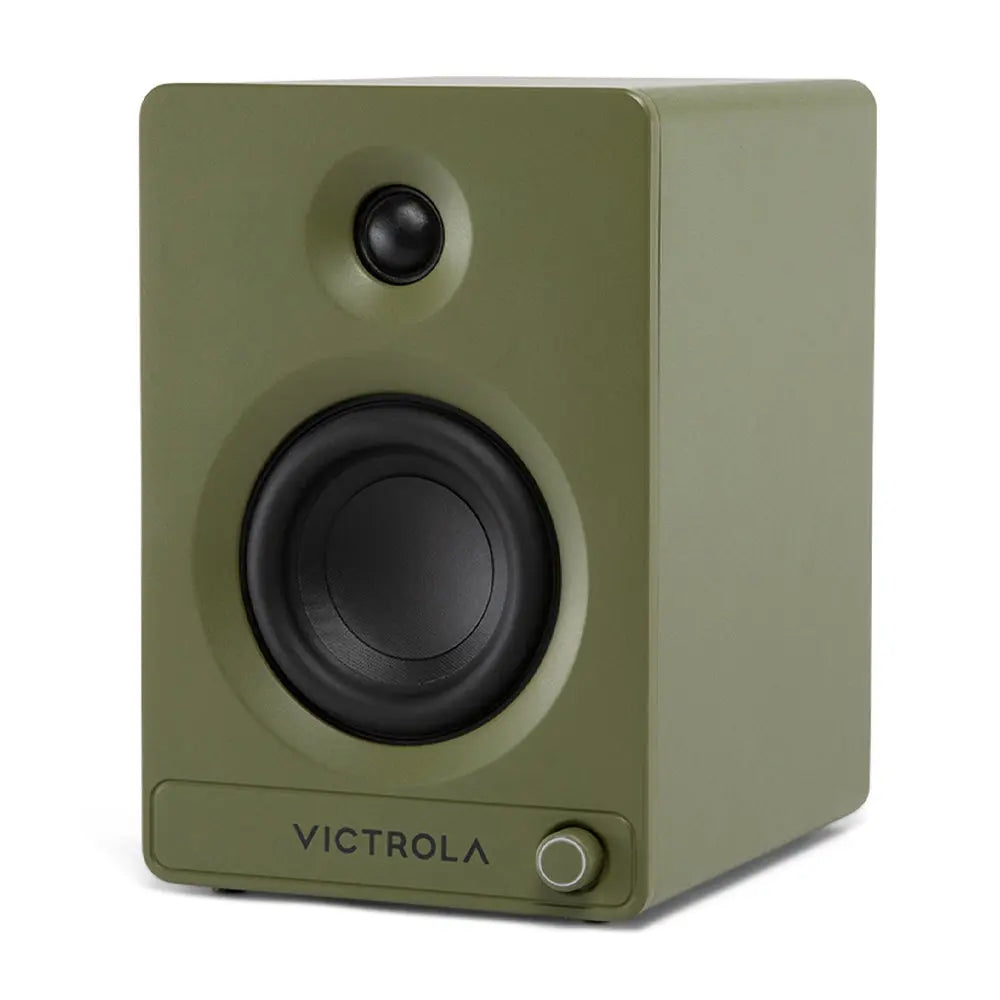 Victrola Tempo Bookshelf Speakers - Green Victrola