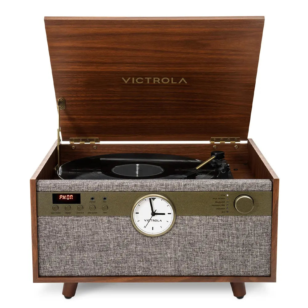 Victrola Century Signature+ 6-in-1 Wood Record Player - Walnut