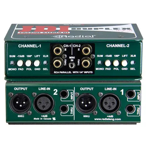 Radial JDI Duplex Stereo DI Box