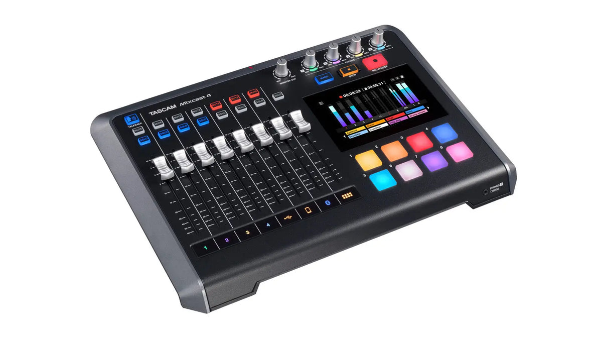 TASCAM Mixcast 4 Podcast Mixer, Recorder, USB Audio Interface & Streamer TASCAM