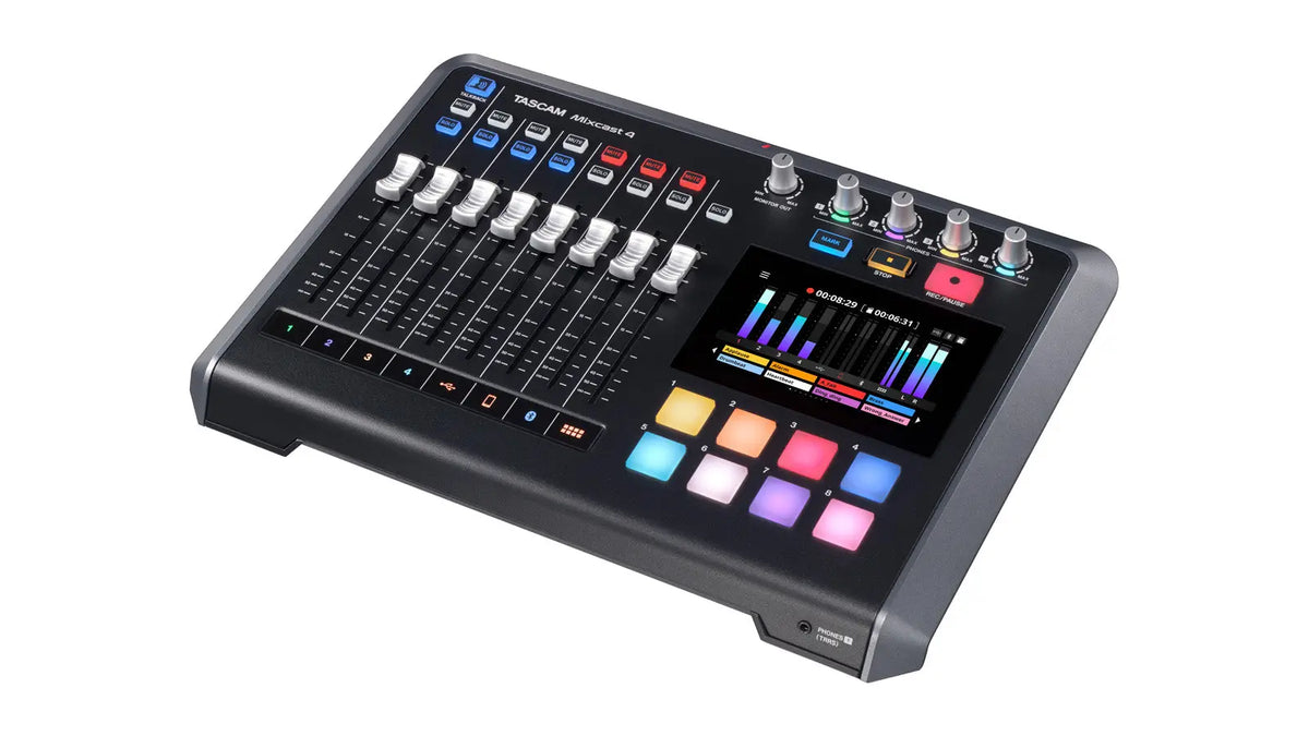 TASCAM Mixcast 4 Podcast Mixer, Recorder, USB Audio Interface & Streamer TASCAM