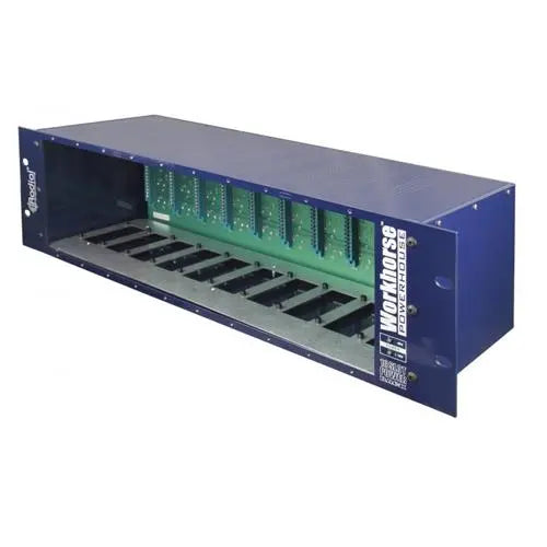 Radial POWERHOUSE 10 slot power-rack, 19" 3RU, 1600 mA power supply