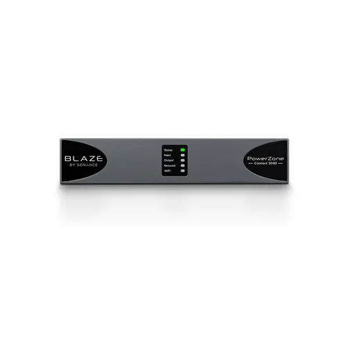 Blaze by Sonance PowerZone Connect 504D. 500W 4-channel DSP-enabled power amplifier. Dante. 1RU. BZ-PZONEC-504D Blaze by Sonance