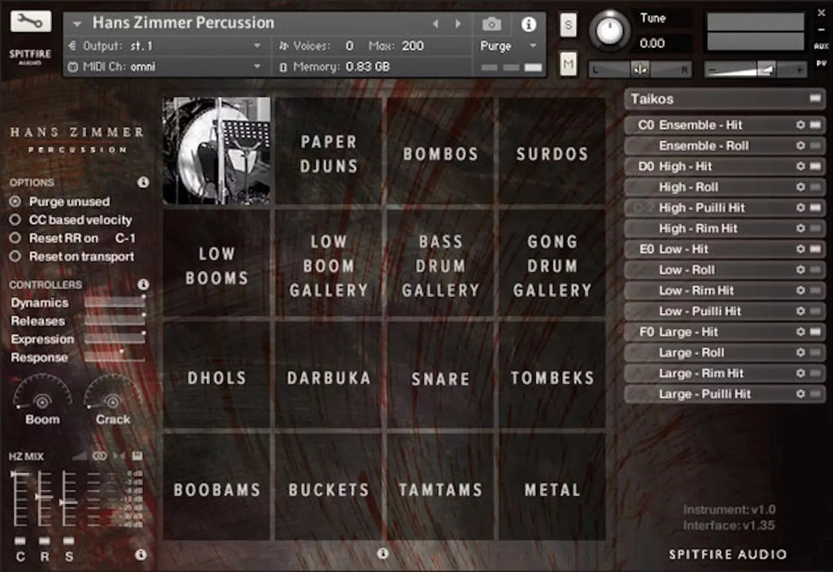 Spitfire Audio Hans Zimmer Percussion (Digital Download) Spitfire Audio