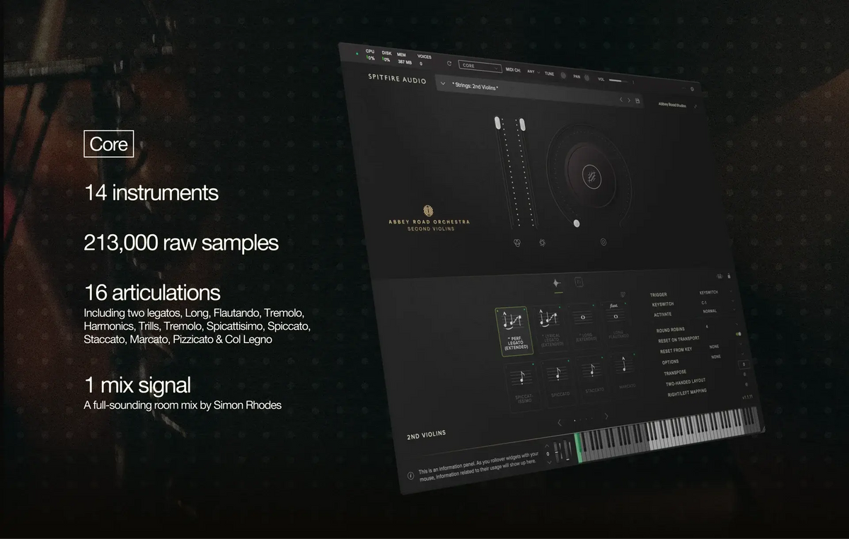 Spitfire Audio Abbey Road Orchestra: 2nd Violins Core (Digital Download) Spitfire Audio