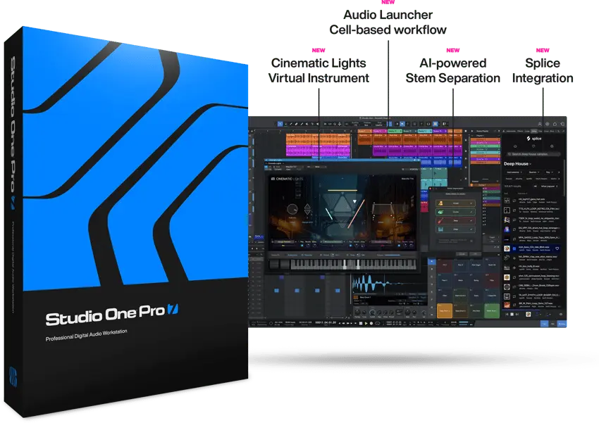 PreSonus Studio One Pro 7 DAW Software Perpetual License (Serial Nr + Download) - Koala Audio