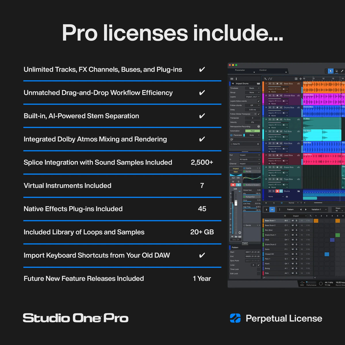 PreSonus Studio One Pro 7 DAW Software Perpetual License (Serial Nr + Download) - Koala Audio