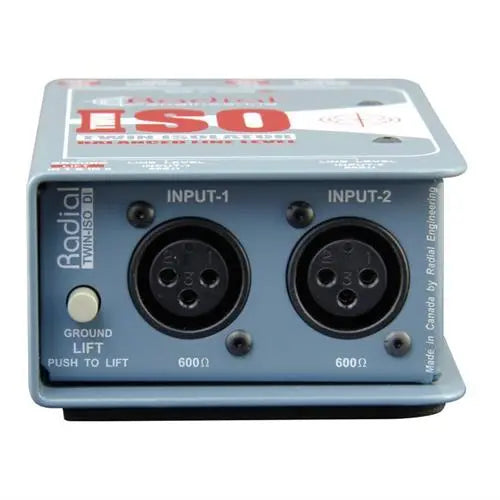 Radial TWIN-ISO Line level isolator, passive 2 ch balanced with high performance transformers