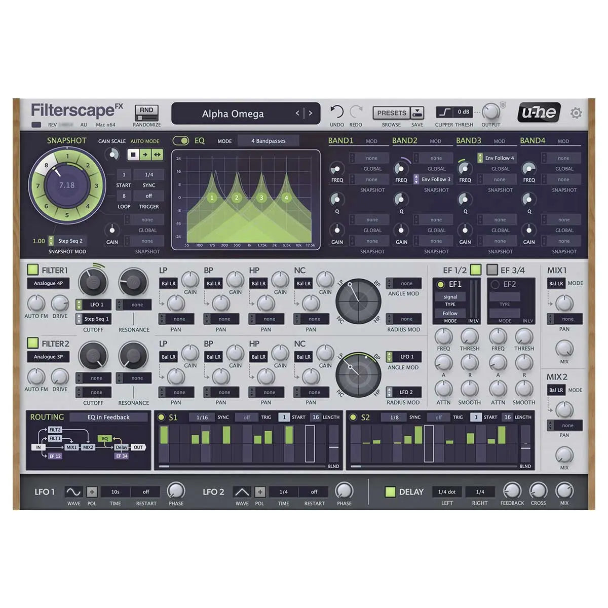 u-He Filterscape 1.5 Morphing EQ Plug-In (Serial nr + Download) U-He