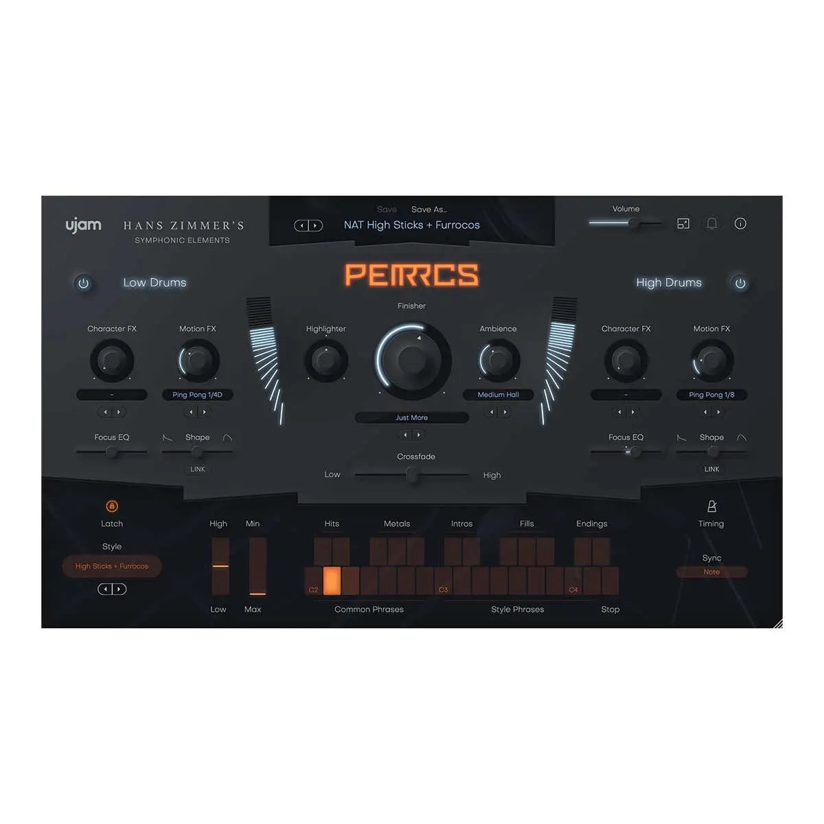 UJam PERRCS Orchestral Percussion for film, TV & Games (Digital Download)