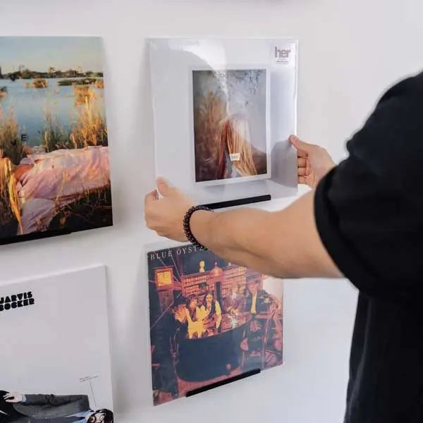 Wavebone Vinyl Record Shelf Wall Mount (3 Pack) Wavebone