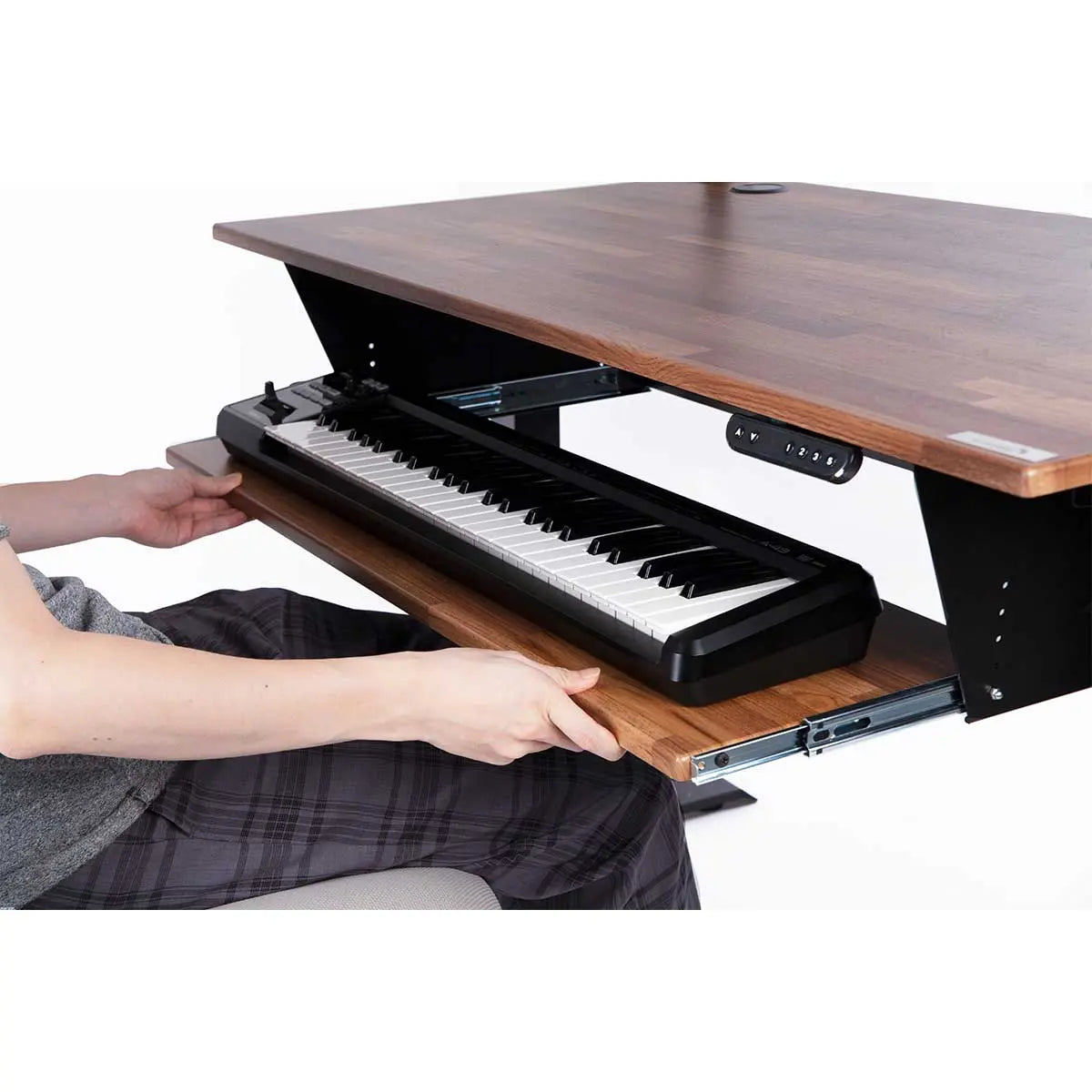 Wavebone Starship Motorised Studio Desk with speaker stands Wavebone