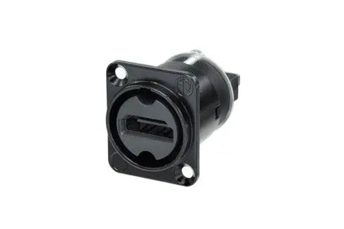 Neutrik NA HDMI-W-B HDMI feedthrough adapter, black D-shape housing