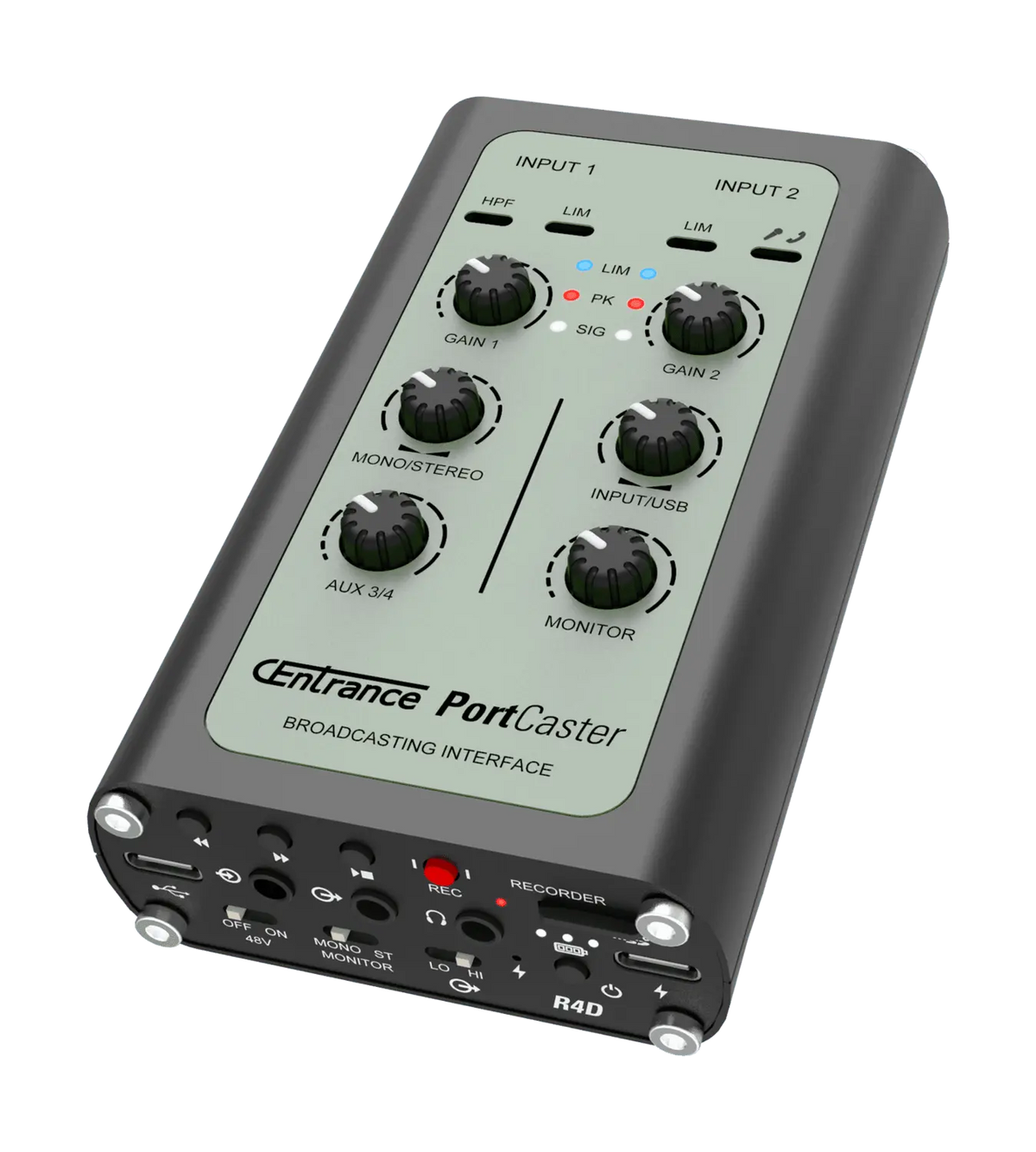 Centrance PortCaster Portable Mixer, Recorder and USB-C Audio Interface for Voice - Koala Audio