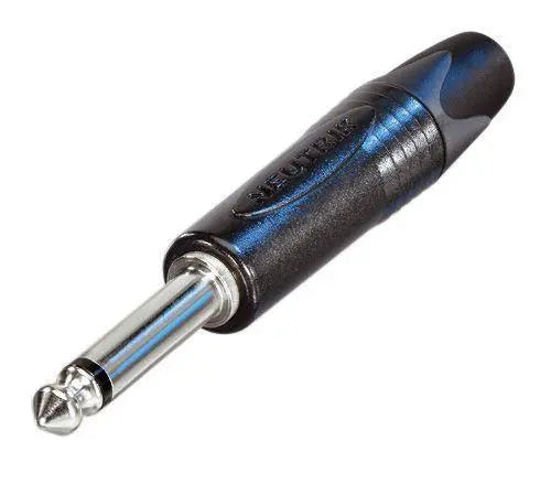 Neutrik NP2X-BAG 2 pole 1/4" professional phone plug, nickel contacts, black shell