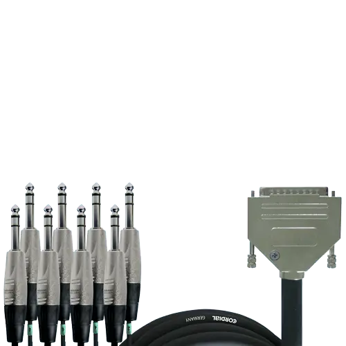 Cordial Essentials CFD DVT D-Sub DB25 to 8 x TRS Cable - Koala Audio