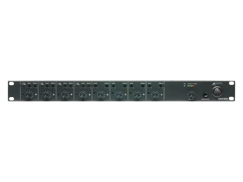 Australian Monitor MX82 8 Channel Stereo Mixer 4 XLR, 4 RCA inputs Australian Monitor