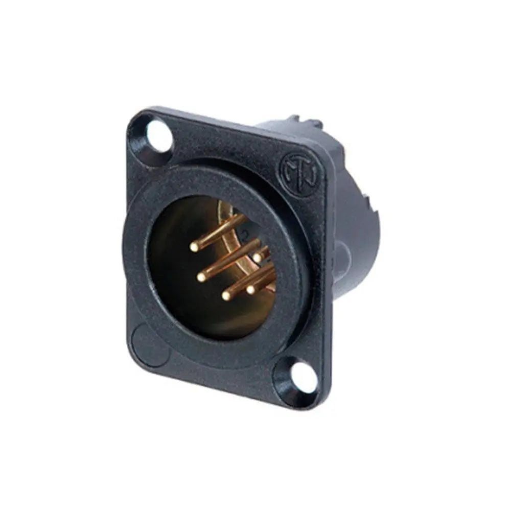 Neutrik NC5MD-LX-B Male 5-pin with Solder Terminals and Latch Black/Gold Pins - Koala Audio