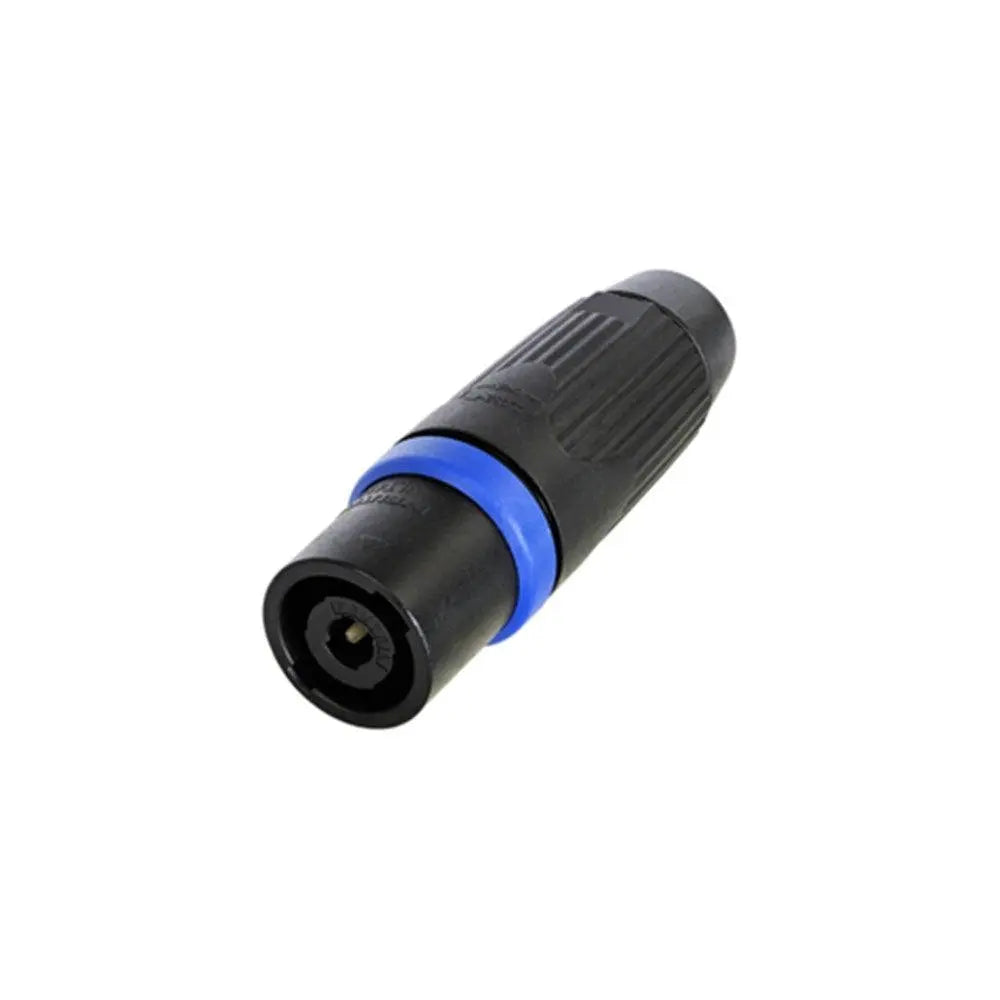 Neutrik NLT4MXX-BAG 4 pole male cable connector, black metal housing, chuck type strain relief
