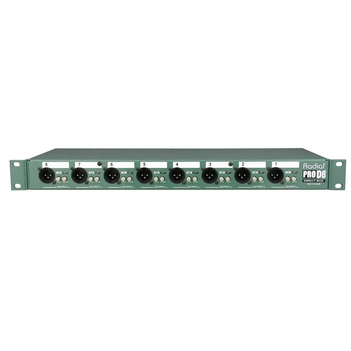Radial PROD8 Passive 8 channel DI, Radial transformera