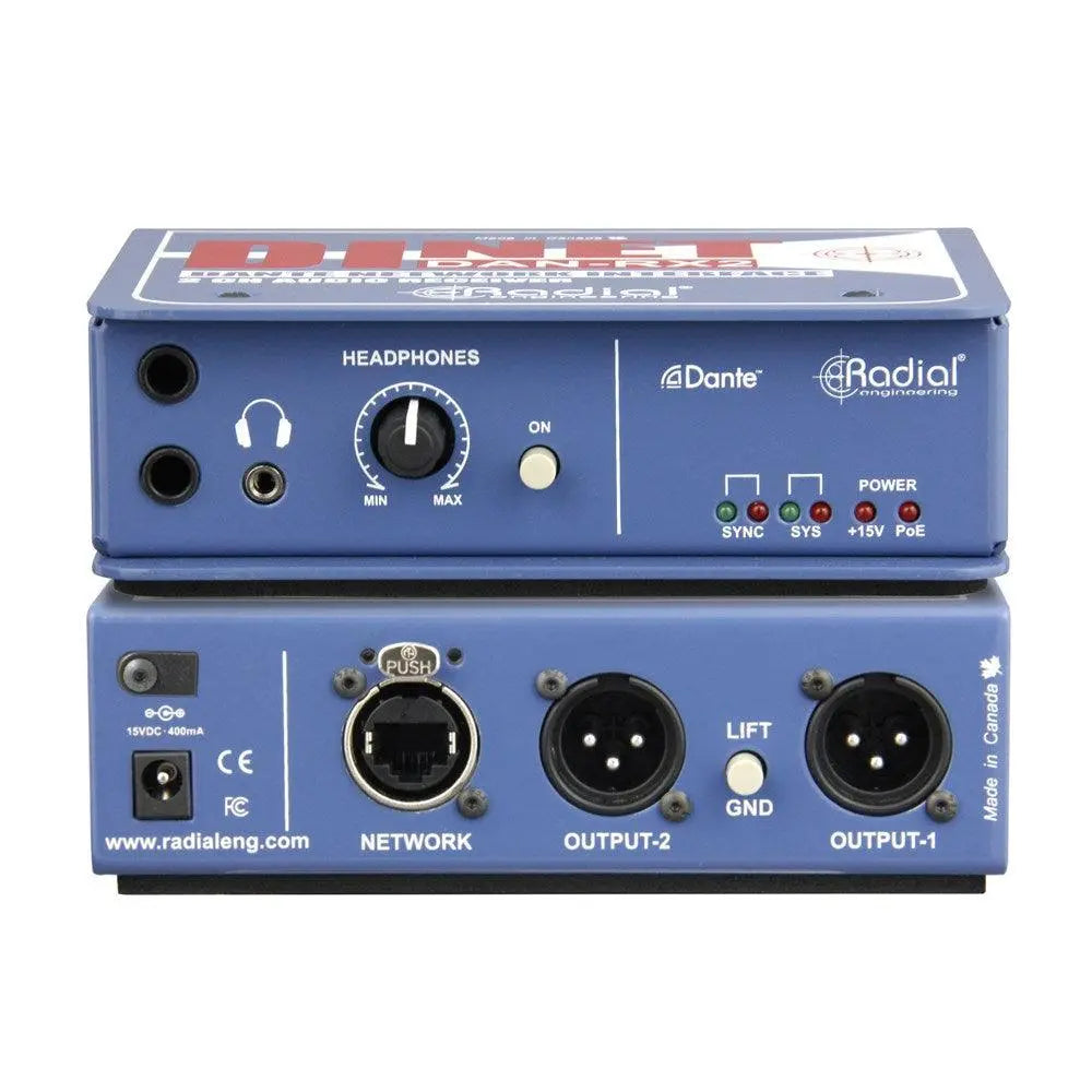 Radial DAN-RX2 DiNET Dante over Ethercon - Koala Audio