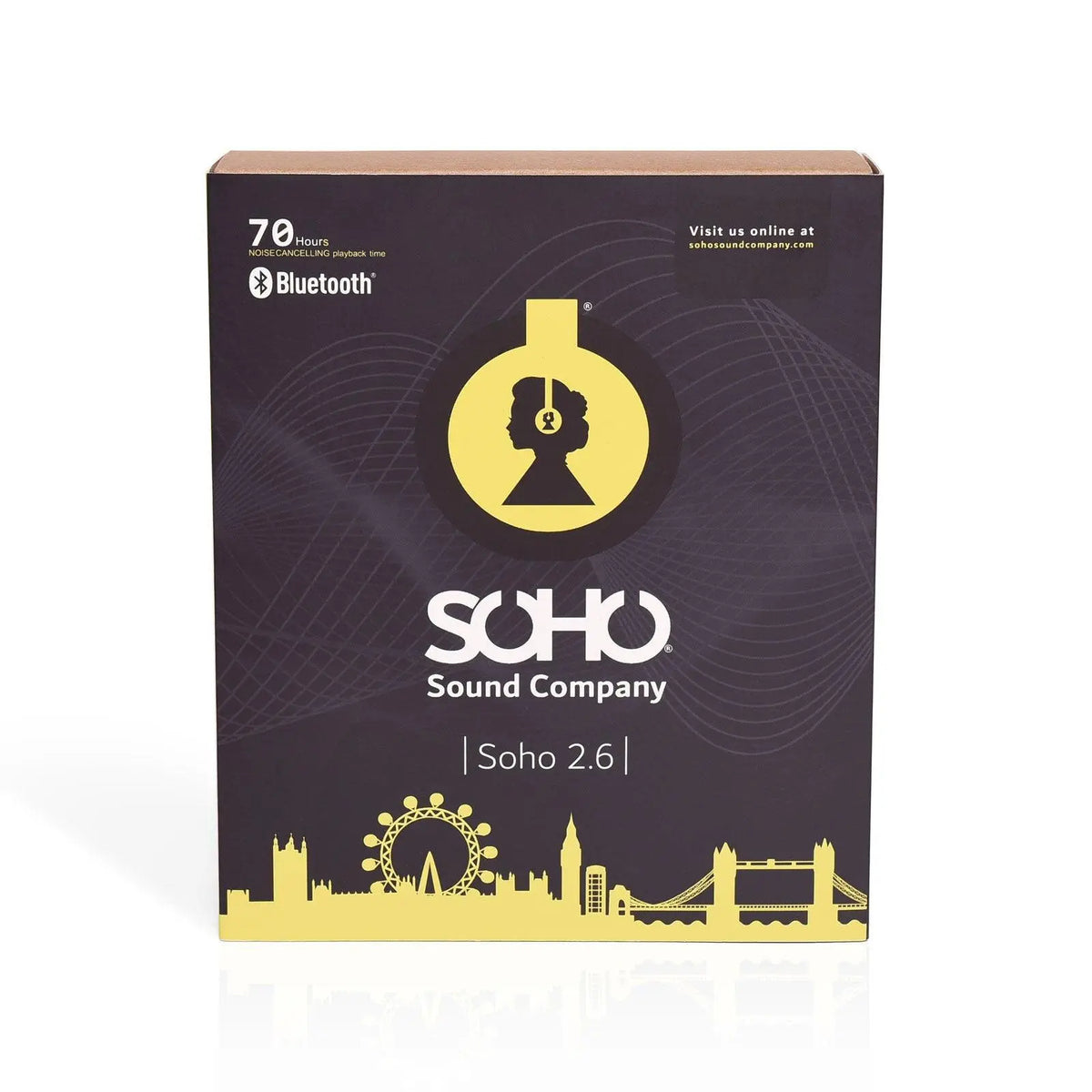 Soho 2.6 TWS Bluetooth Hybrid ANC Headphones 100 hour playback - Black - Koala Audio