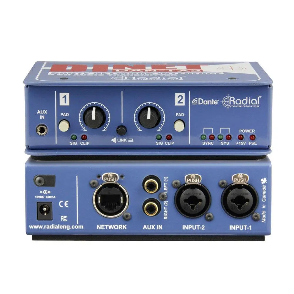 Radial DAN-TX2 DiNET Dante over Ethercon - Koala Audio