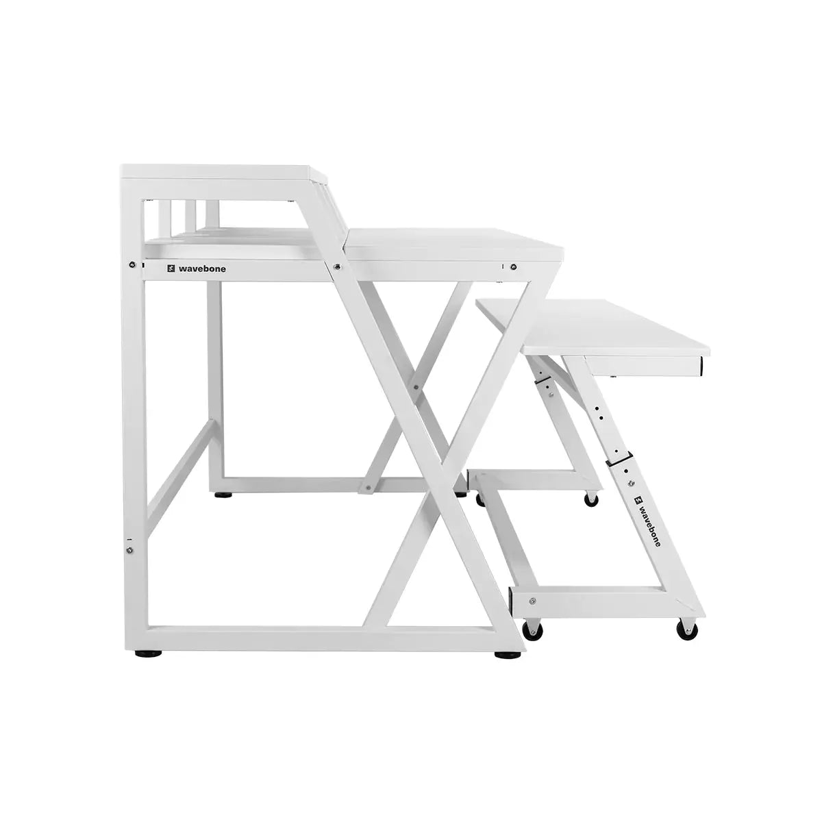 Wavebone HEADQUARTER™ Z Ergonomic Studio Workstation with Height-Adjustable Keyboard Trolley - Koala Audio