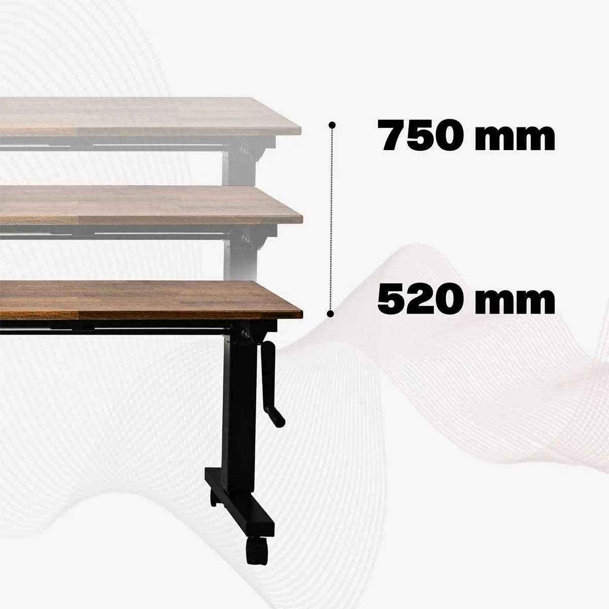 Wavebone Hover Height-Adjustable Keyboard Stand on Wheels - Koala Audio