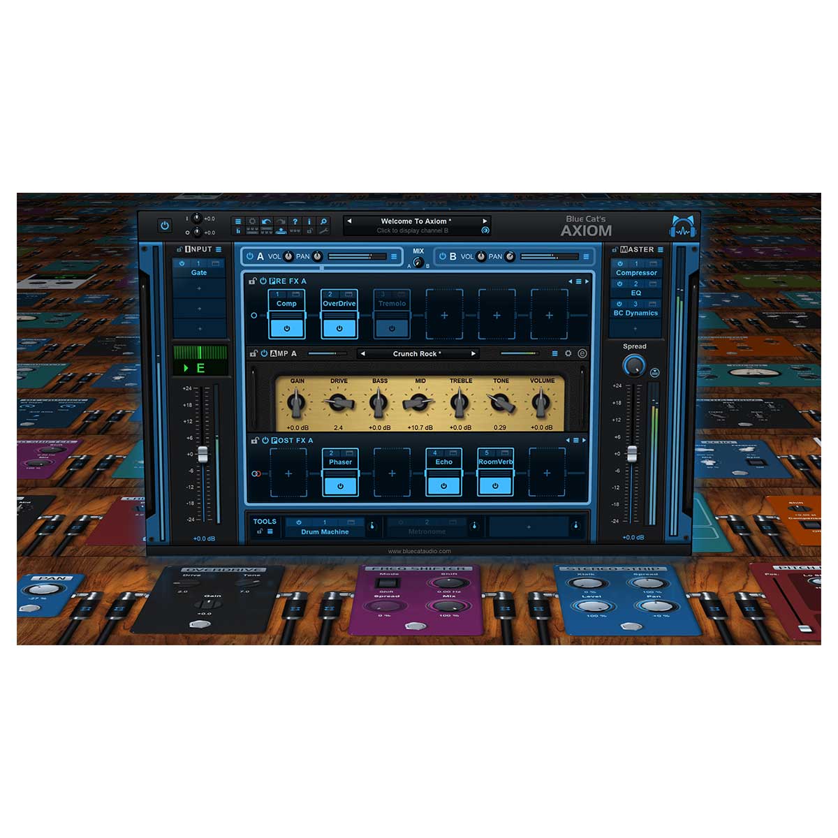 Blue Cat's Axiom Multi-Effects Processor and Amp Simulation Software for Guitar and BassBlue Cat's Axiom Multi-Effects Processor and Amp Simulation Software for Guitar and Bass