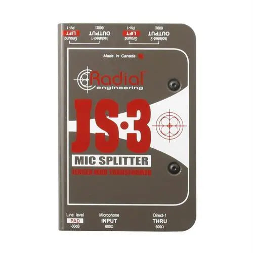 Radial JS3 Mic splitter, Passive - Koala Audio