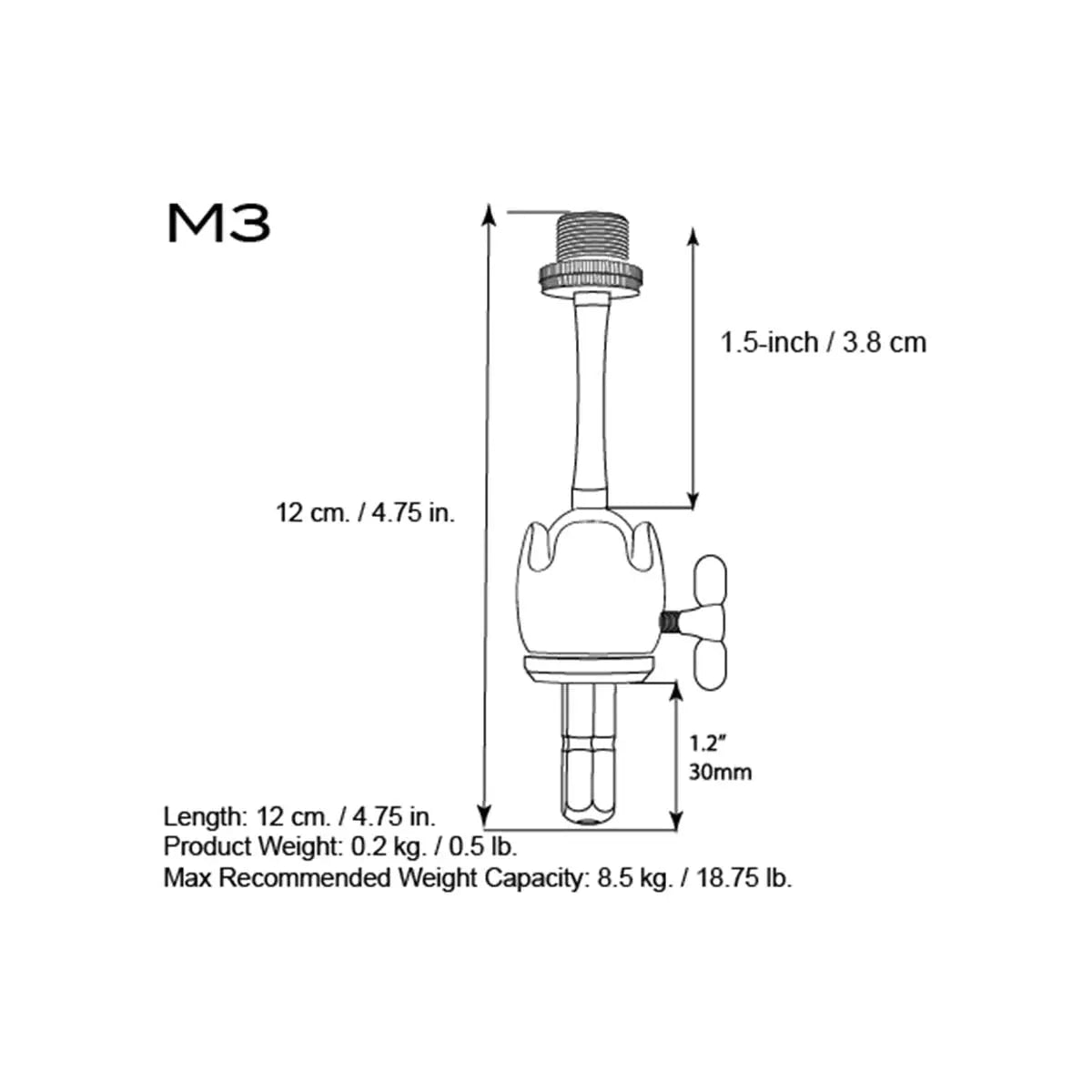 Triad-Orbit M3 Long Stem Adapter - Koala Audio