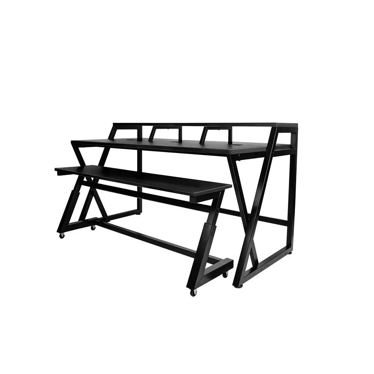 Wavebone HEADQUARTER™ Z Ergonomic Studio Workstation with Height-Adjustable Keyboard Trolley - Koala Audio