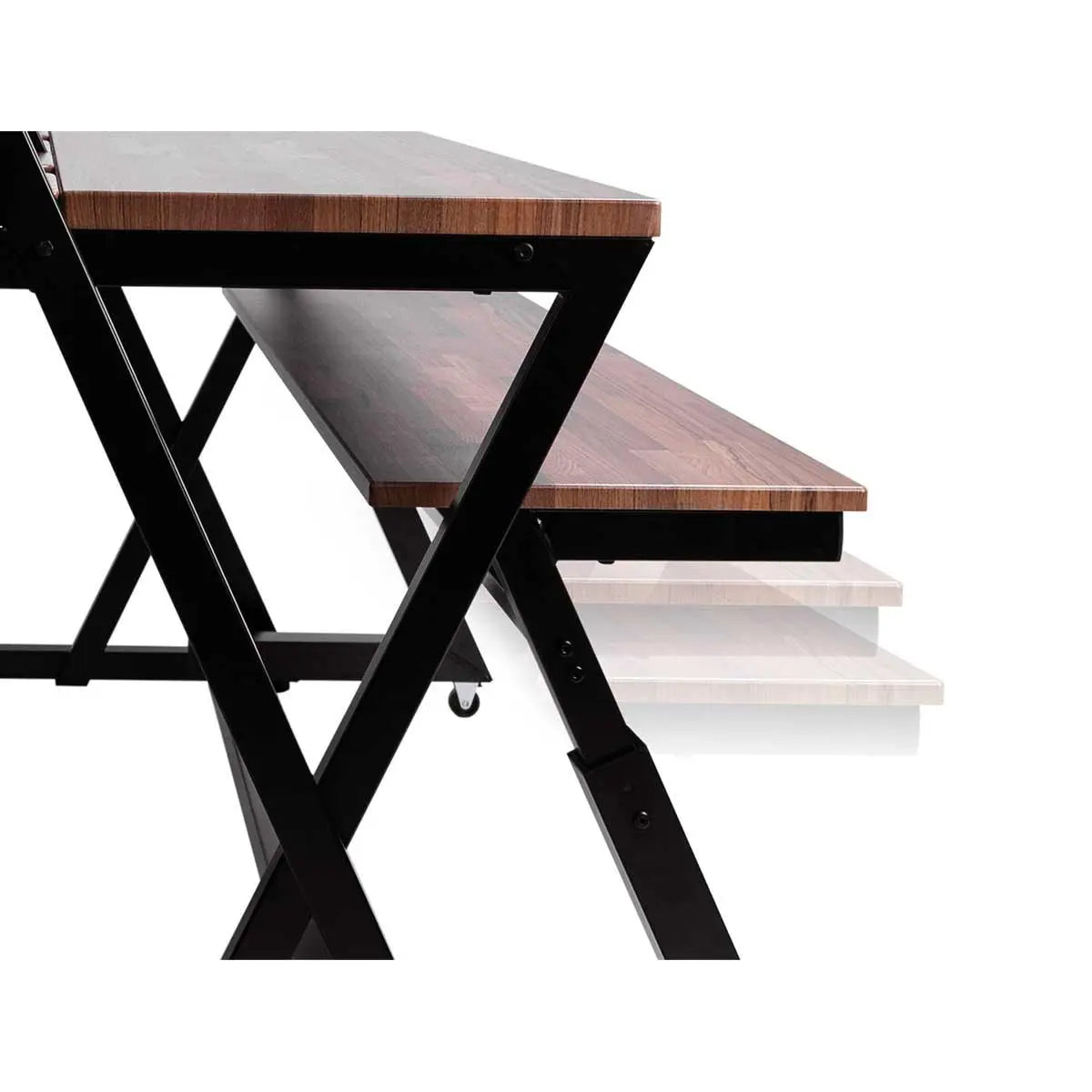 Wavebone HEADQUARTER™ Z Ergonomic Studio Workstation with Height-Adjustable Keyboard Trolley - Koala Audio