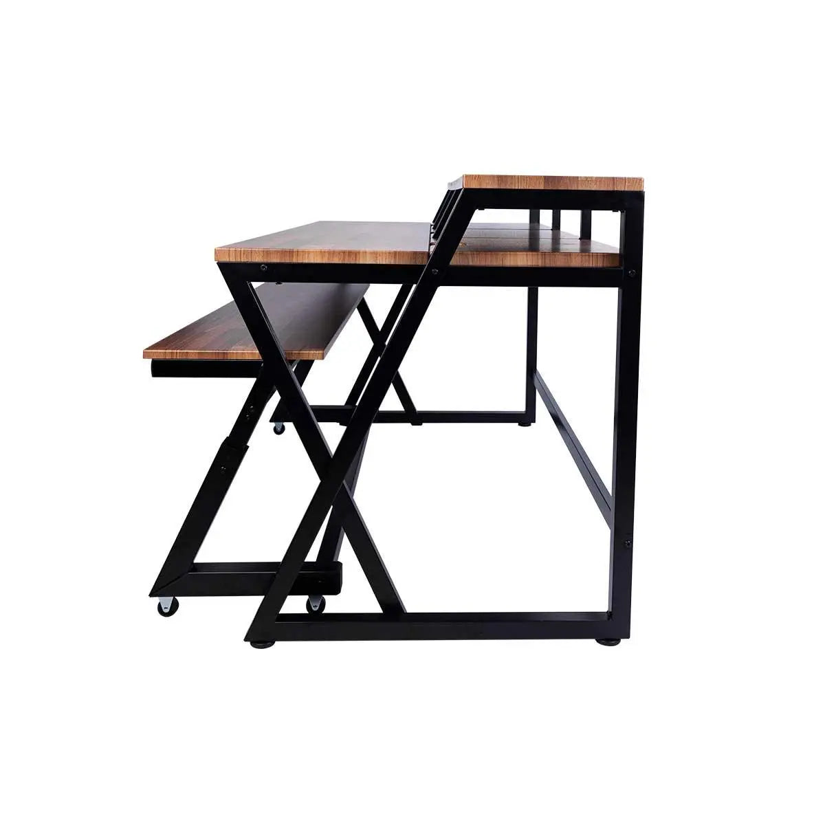 Wavebone HEADQUARTER™ Z Ergonomic Studio Workstation with Height-Adjustable Keyboard Trolley - Koala Audio