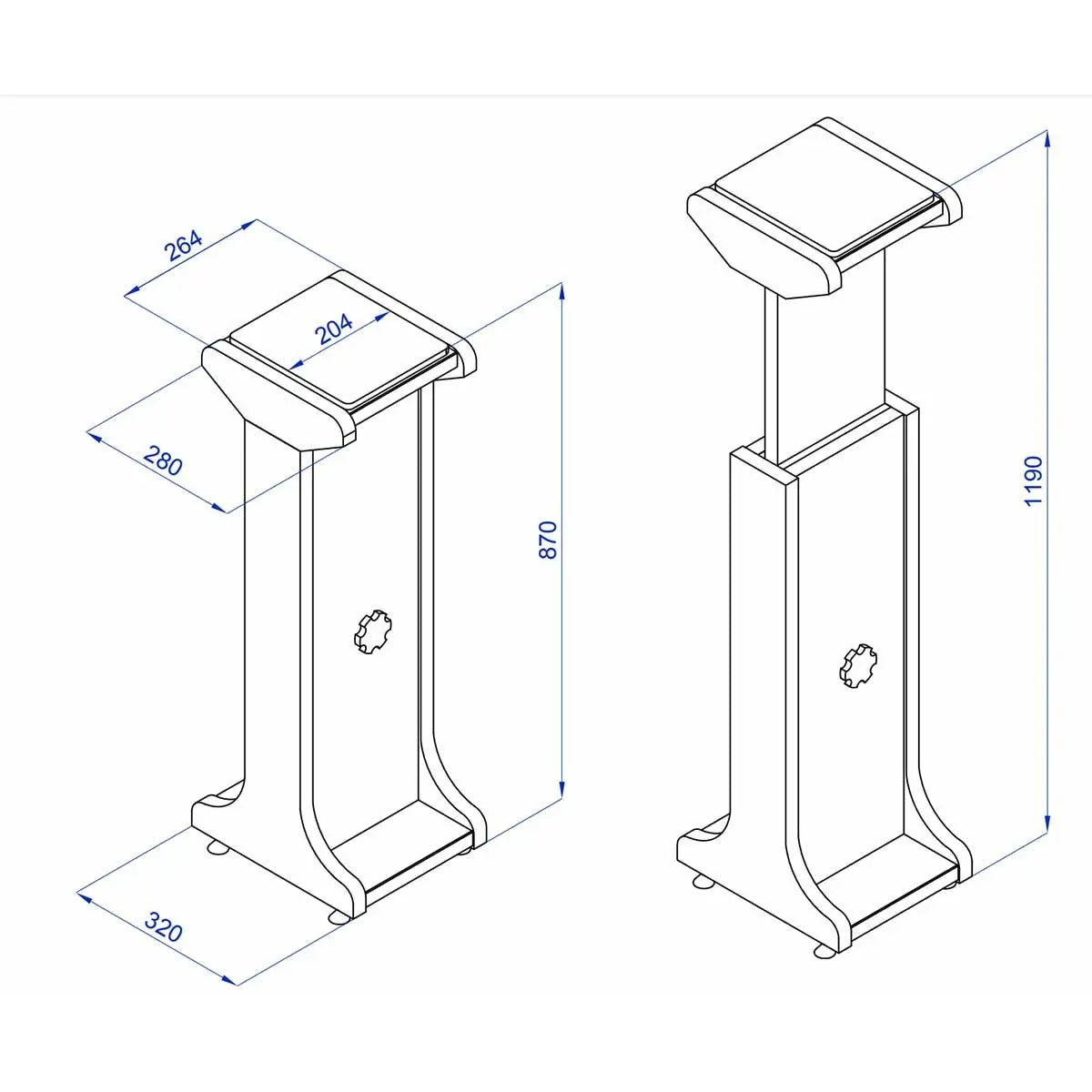 Zaor Miza Stand MkIII Height-Adjustable Speaker Stands (PAIR) - Koala Audio