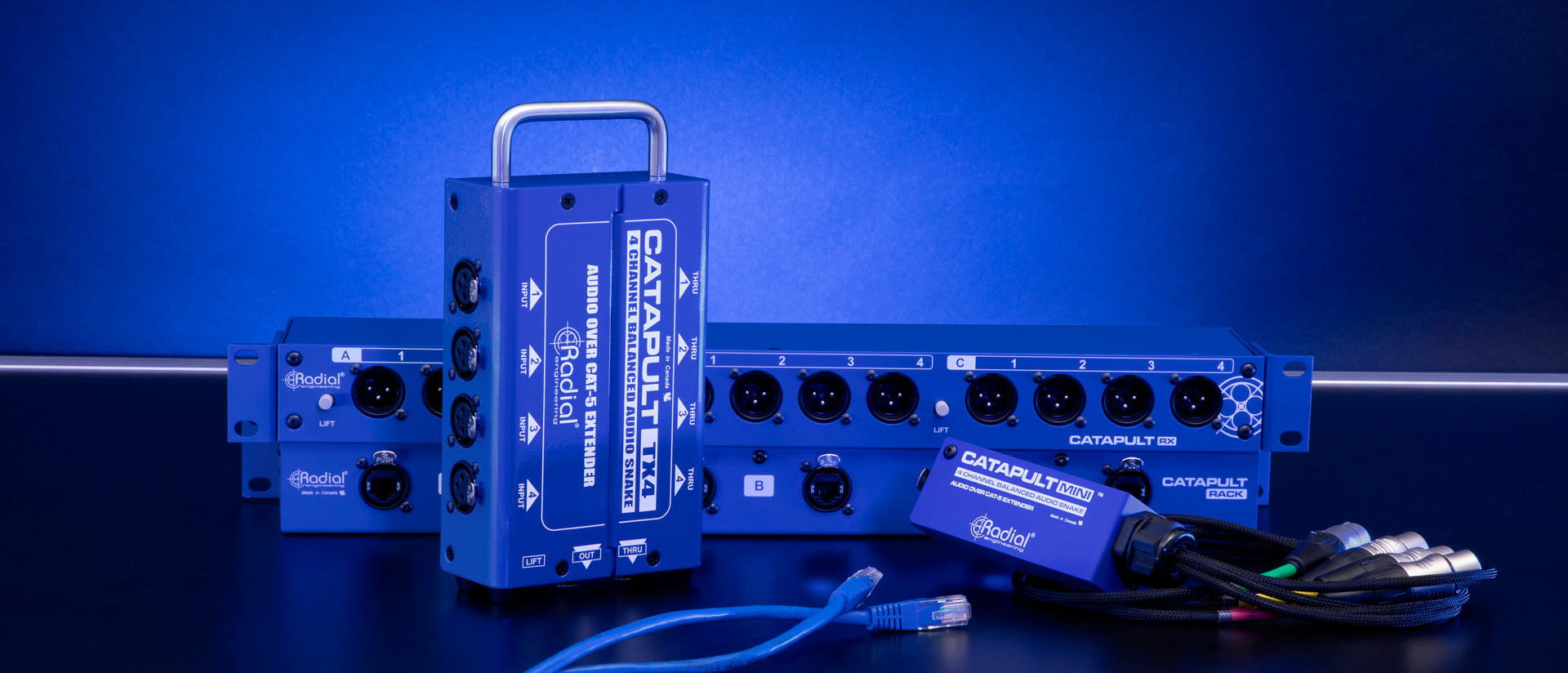 Radial Catapult Rack Cat 5 Analog Audio Snake now shipping!