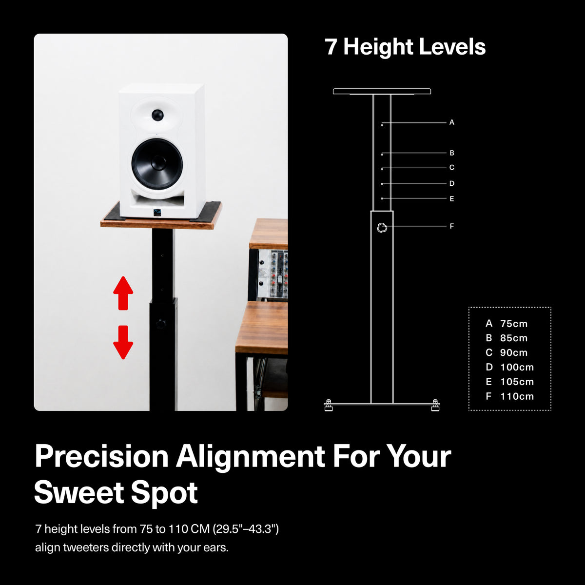 Wavebone Grand Apollo High Load-Bearing Speaker Stands (PAIR)