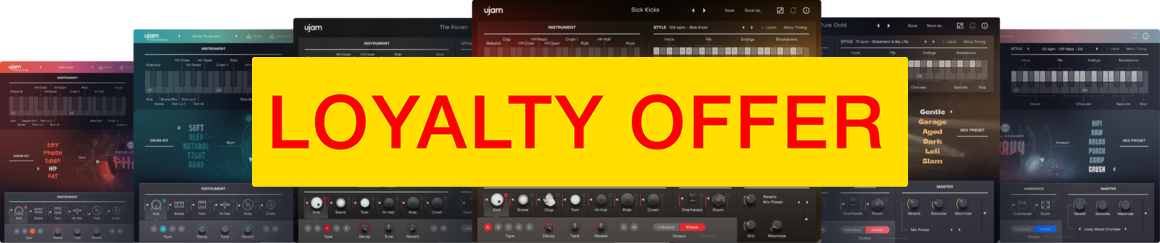 UJAM Virtual Drummer Bundle Loyalty Offer — UJAM