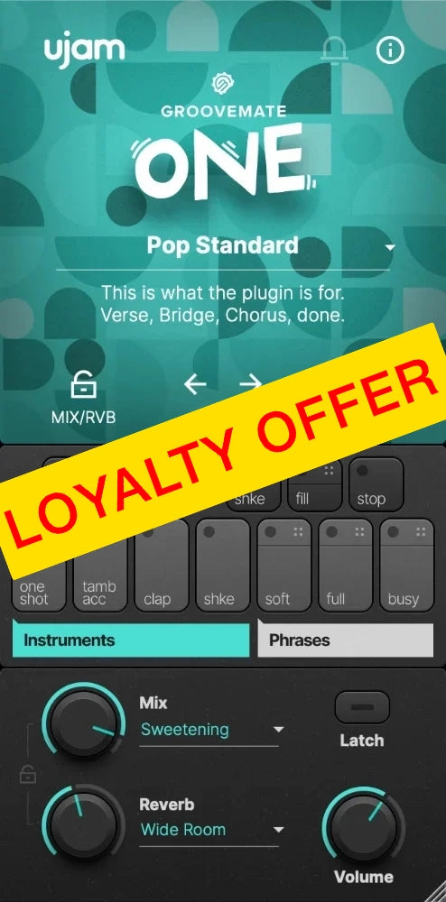 UJAM GROOVEMATE ONE Loyalty Offer — UJAM
