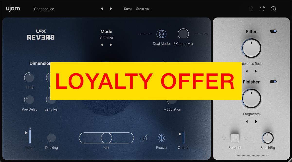 UJAM UFX REVERB 2 Loyalty Offer — UJAM