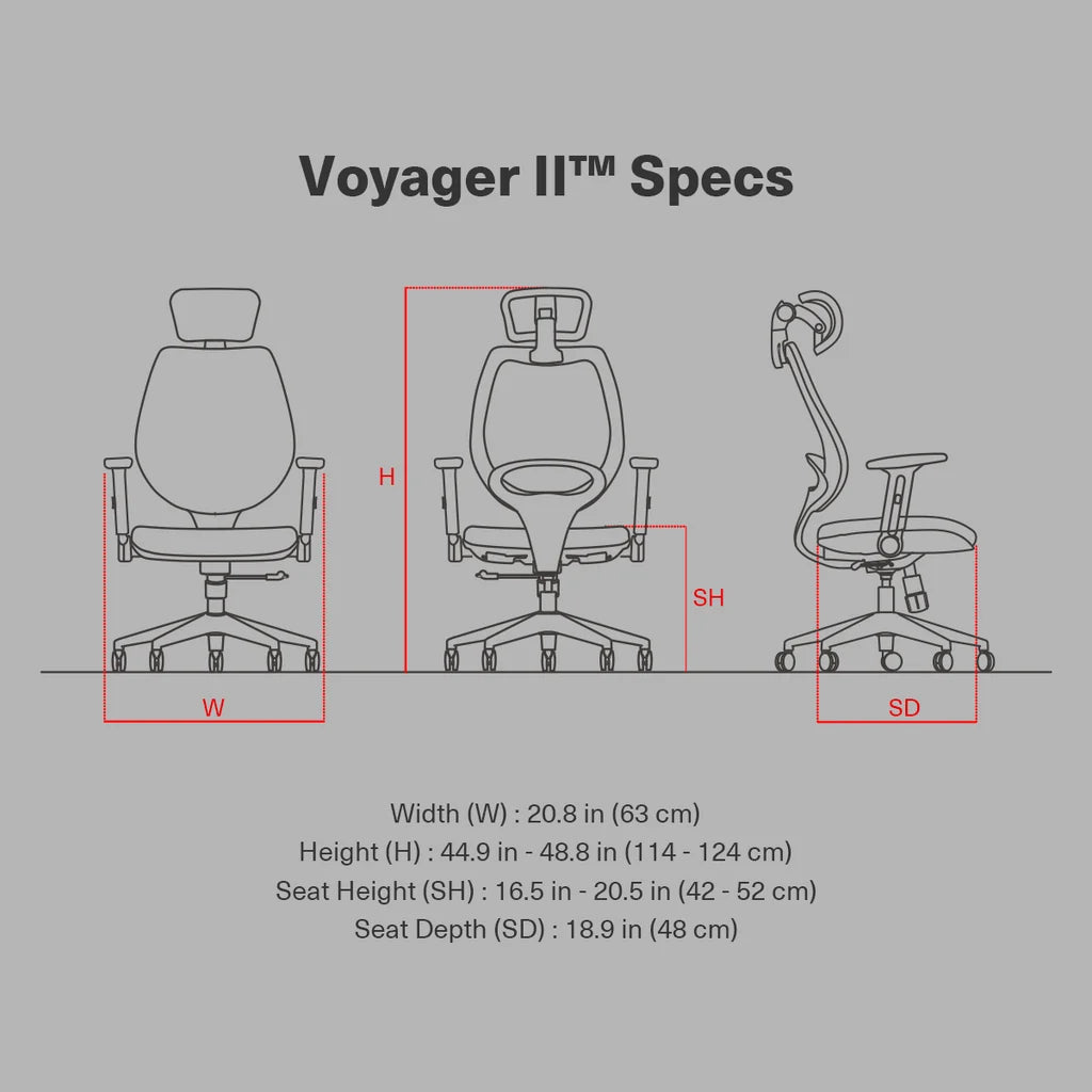 Wavebone Voyager II™ Ergonomic Studio Chair-Foam Seat/Black