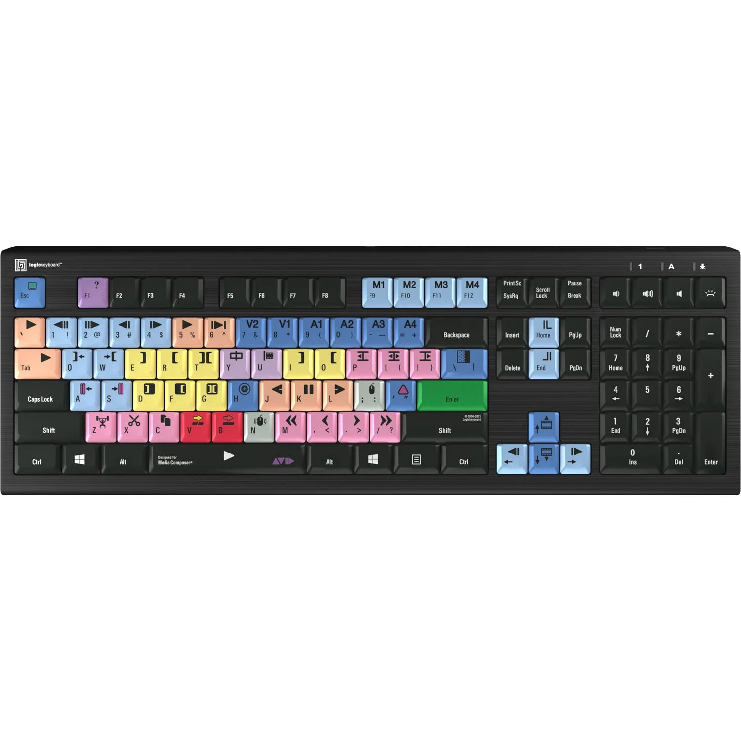 Logickeyboard Avid Media Composer PC Backlit Astra 2 US/Eng