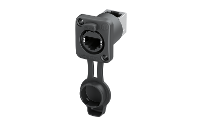 Neutrik NE8FDPU-TOP etherCON TOP airtight angled feedthrough chassis connector (Pack of 100)