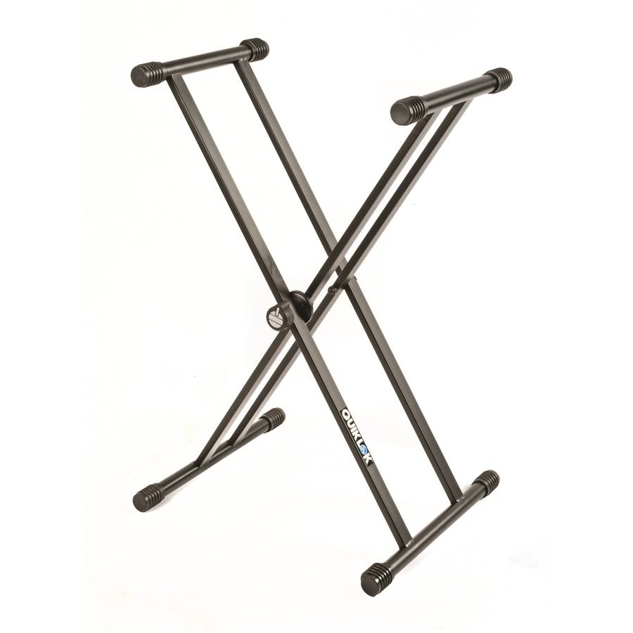 QuikLok T20 BK T-reX Double-Braced Single-Tier Keyboard Stand - Black