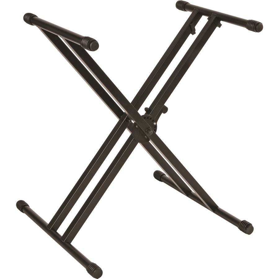 QuikLok QL746 ProSeries Double-Braced Single-Tier Keyboard Stand - Black