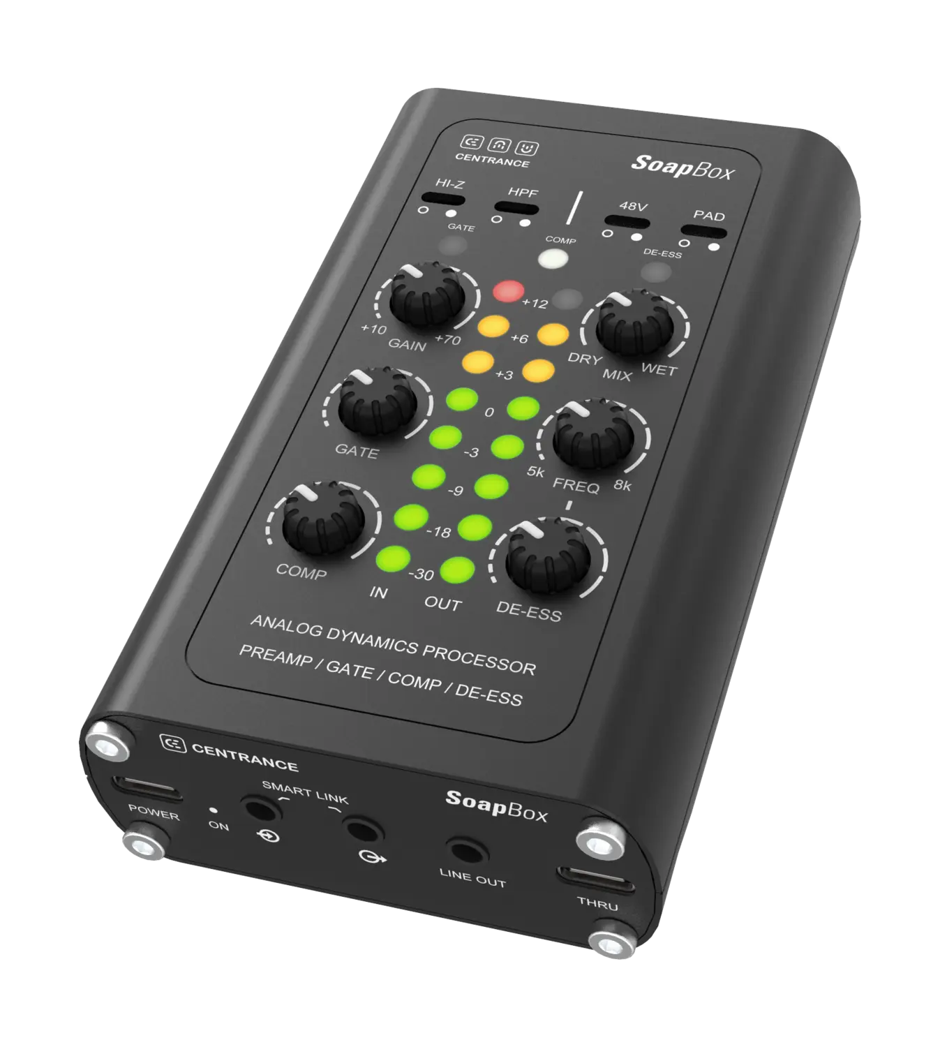 Centrance SoapBox Premium Preamp / Gate / Compressor / De-Esser, with linking