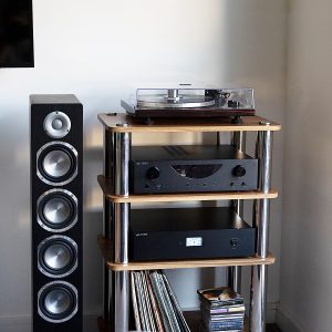 Silcron Steelseries 4 Shelf Hi-Fi Rack – Timber