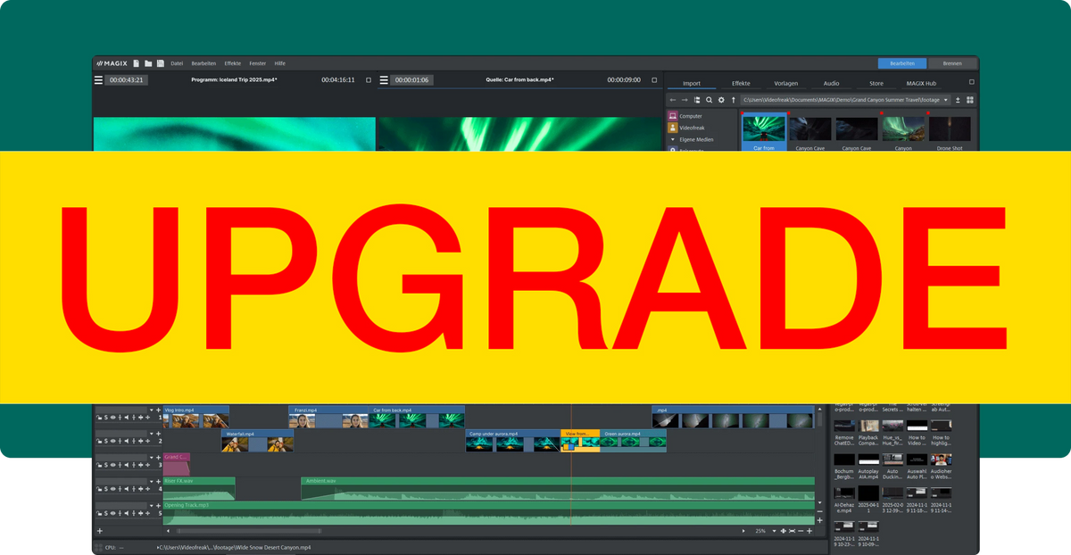 MAGIX Video Pro X 17 upgrade — MAGIX