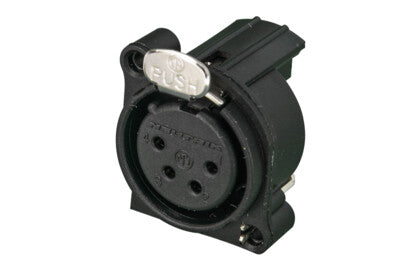 Neutrik NC4FAH 4 pin female XLR horizontal PCB mount (Pack of 100)